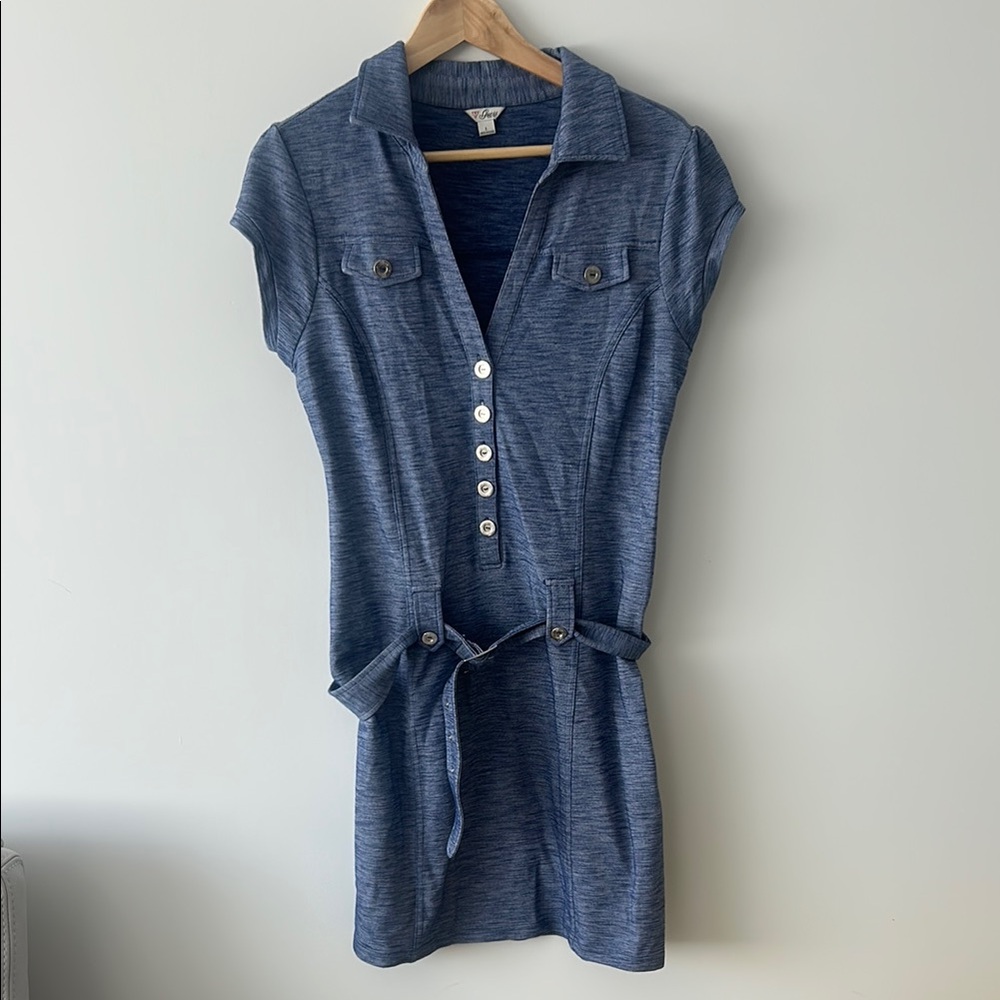 Guess Blue Button-Down Women's Dress